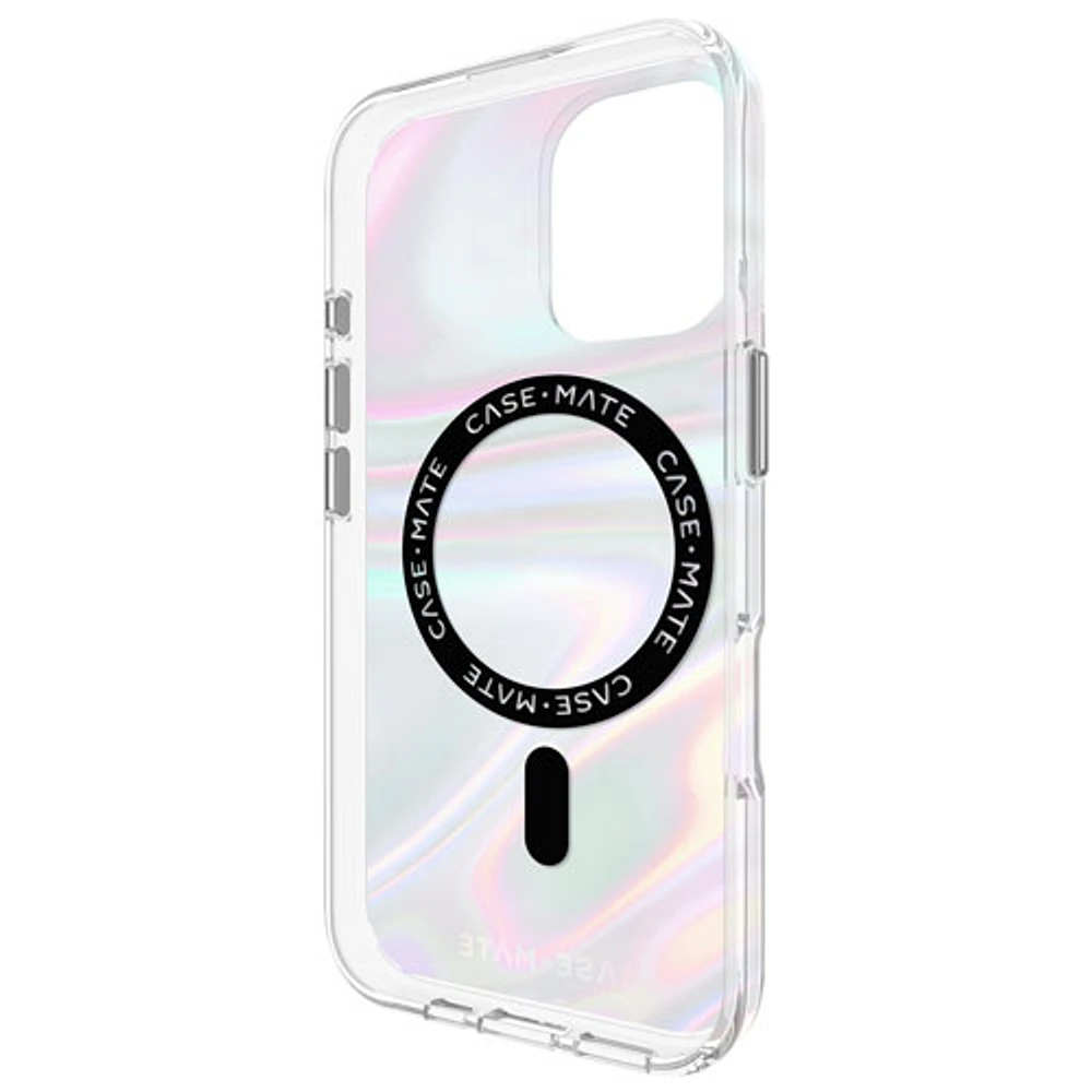 Case-Mate Soap Bubble Fitted Hard Shell Case with MagSafe for iPhone 16 - Iridescent