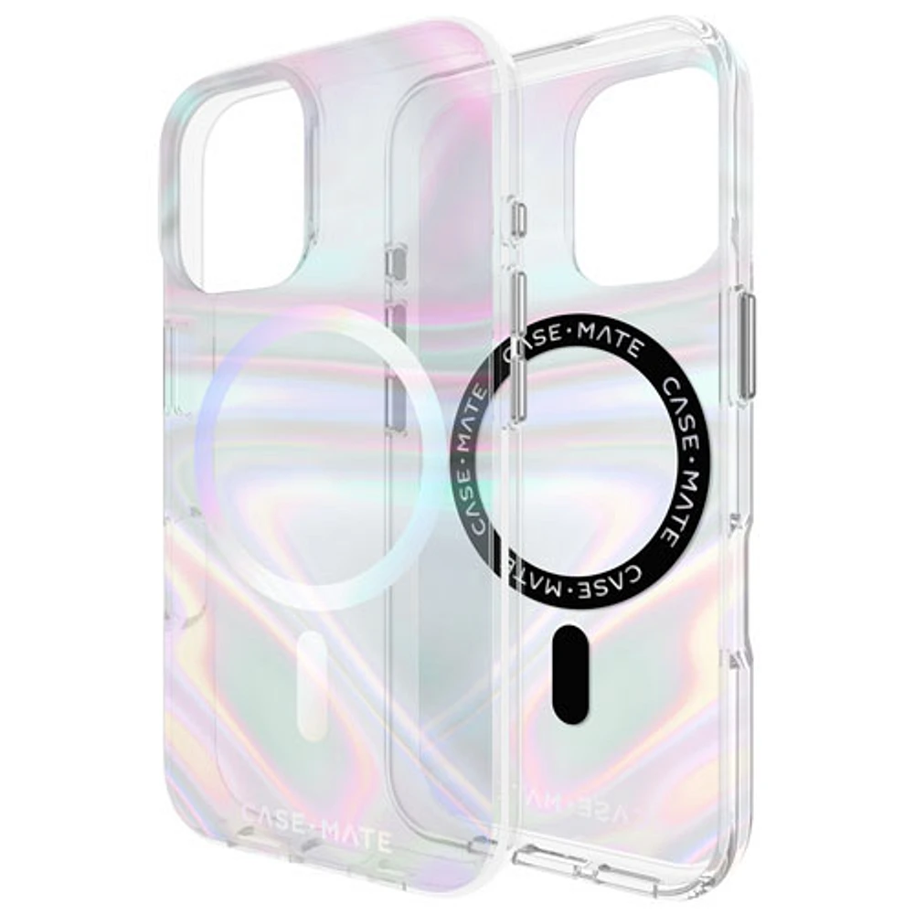 Case-Mate Soap Bubble Fitted Hard Shell Case with MagSafe for iPhone 16 - Iridescent