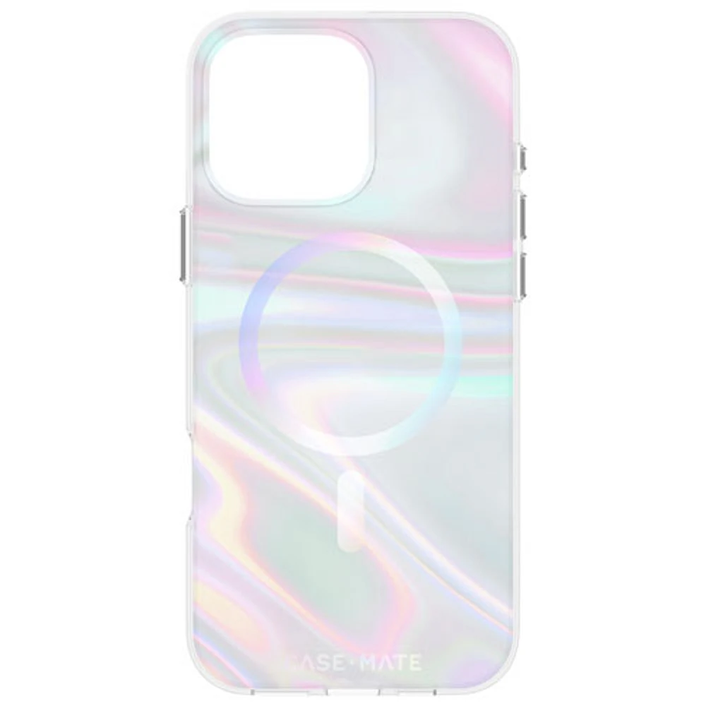 Case-Mate Soap Bubble Fitted Hard Shell Case with MagSafe for iPhone 16 Pro Max - Iridescent