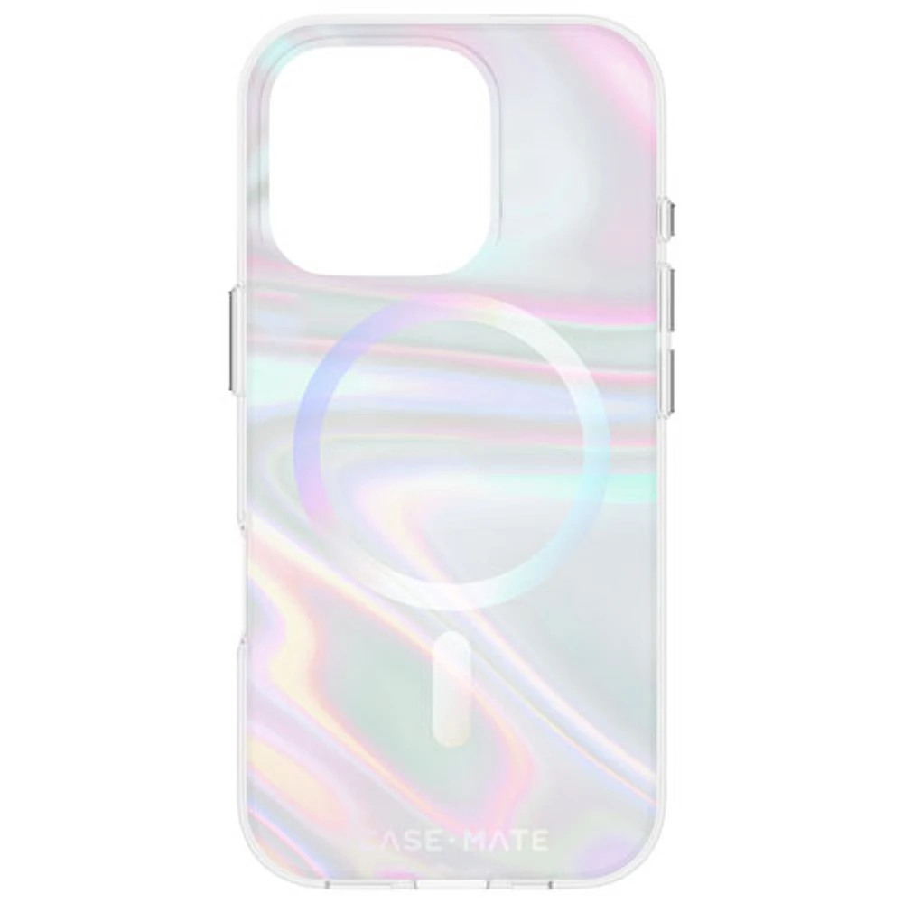 Case-Mate Soap Bubble Fitted Hard Shell Case with MagSafe for iPhone 16 Pro - Iridescent