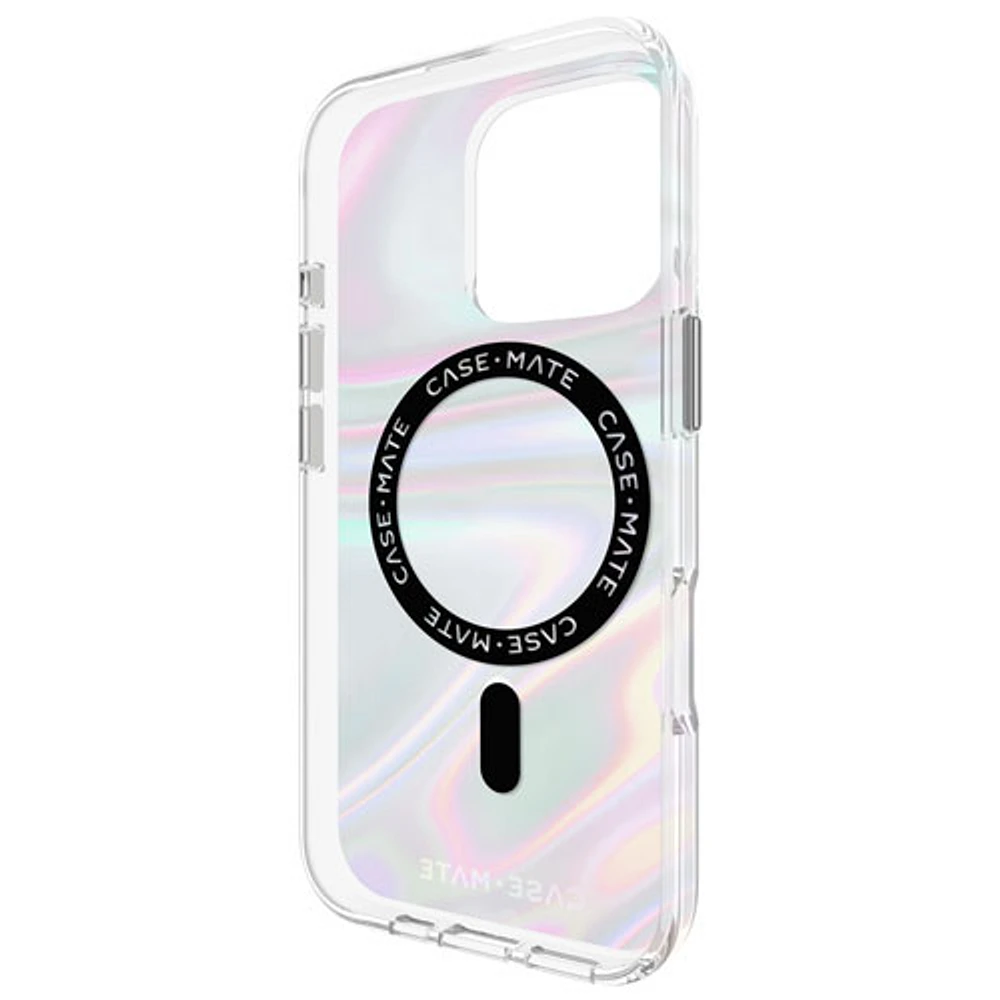 Case-Mate Soap Bubble Fitted Hard Shell Case with MagSafe for iPhone 16 Pro - Iridescent