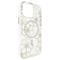 Case-Mate Floral Gems Fitted Hard Shell Case with MagSafe for iPhone 16 Pro Max - Gold