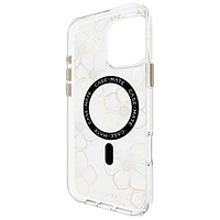 Case-Mate Floral Gems Fitted Hard Shell Case with MagSafe for iPhone 16 Pro Max - Gold