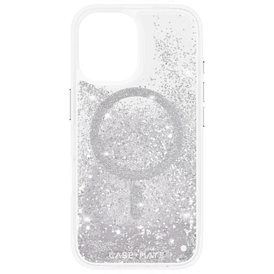 Case-Mate Waterfall Fitted Hard Shell Case with MagSafe for iPhone 16 - Silver