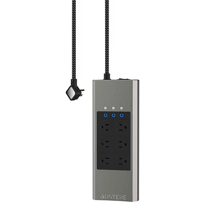 Austere VII 6-Outlet with Omniport USB Surge Protector (7S-PS6-US1) - Grey