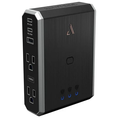 Austere VII 4-Outlet with Omniport USB Surge Protector (7S-PS4-US1) - Black