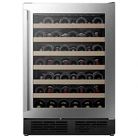 Hisense 54-Bottle Freestanding/Built-In Wine Fridge with Wi-Fi - Stainless Steel