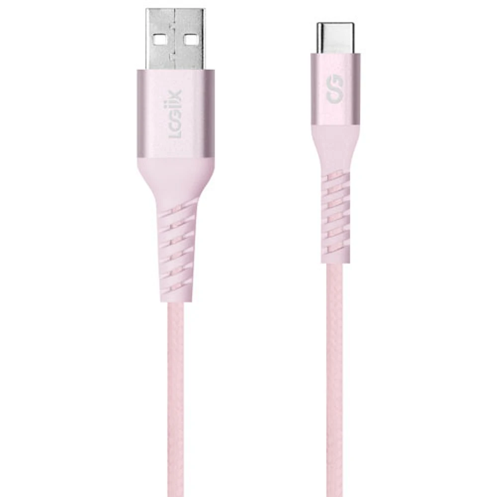 Câble tissé USB à USB-C de 1,2 m (3,9 pi) Vibrance de LOGiiX (LGX-13828) - Fard