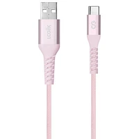 Câble tissé USB à USB-C de 1,2 m (3,9 pi) Vibrance de LOGiiX (LGX-13828) - Fard
