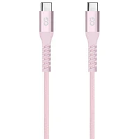LOGiiX Vibrance 1.2m (3.9 ft.) Braided USB-C to USB-C Cable (LGX-13830) - Blush