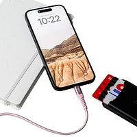 LOGiiX Vibrance 1.2m (3.9 ft.) Braided USB-C to USB-C Cable (LGX-13830) - Blush