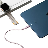 LOGiiX Vibrance 1.2m (3.9 ft.) Braided USB-C to USB-C Cable (LGX-13830) - Blush