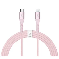 LOGiiX Vibrance 1.2m (3.9 ft.) Braided USB-C to Lightning Cable (LGX-13831) - Blush
