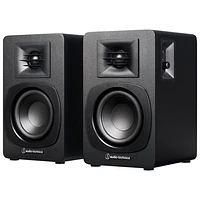 Audio Technica AT-SP3X 30-Watt Bookshelf Speaker - Pair - Black