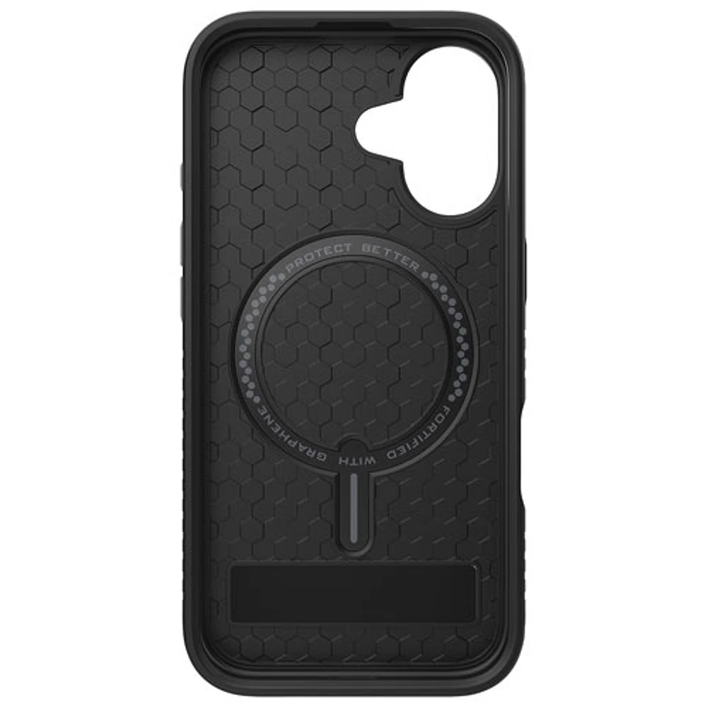 ZAGG Denali Snap with Kickstand Fitted Hard Shell Case for iPhone 16 - Black