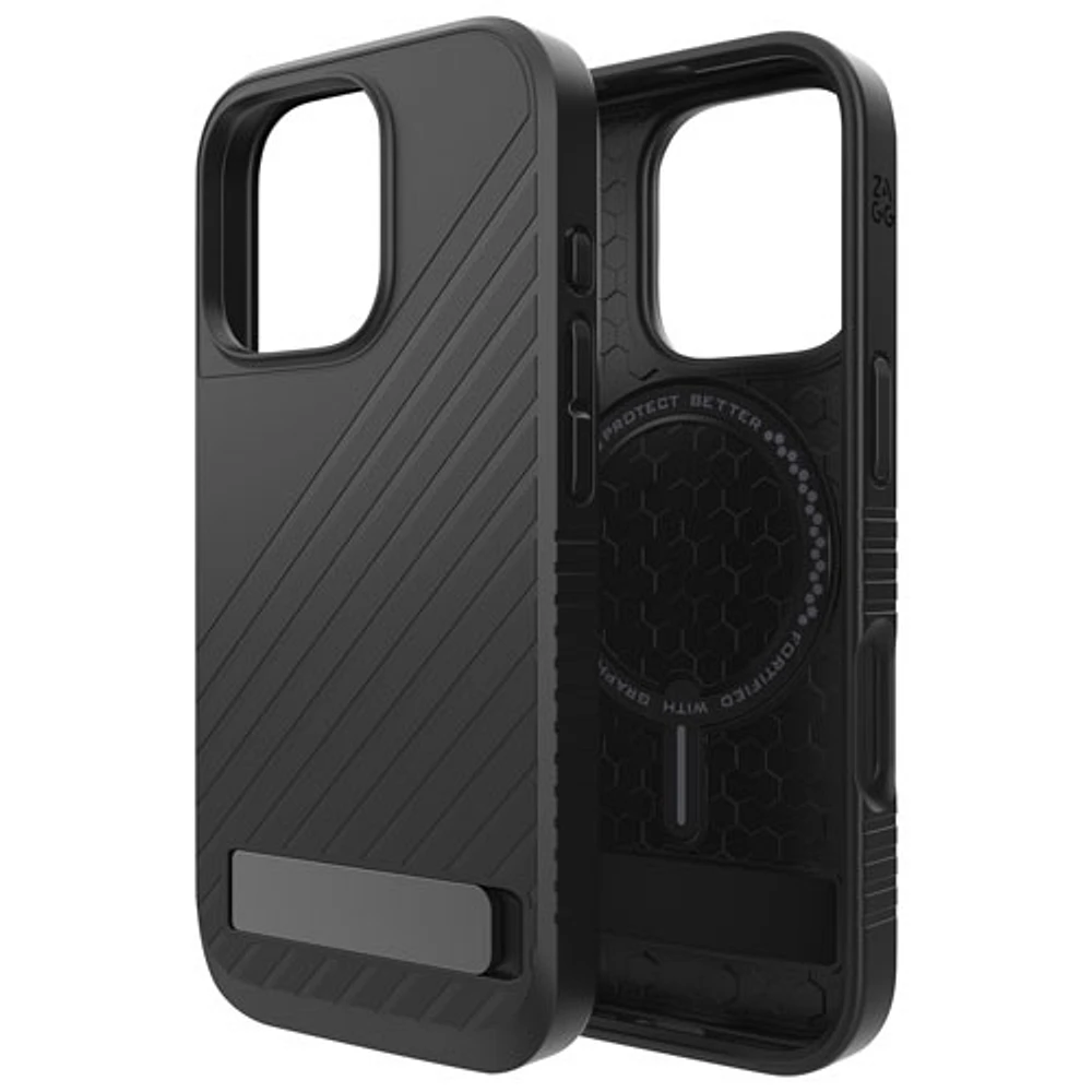 ZAGG Denali Snap with Kickstand Fitted Hard Shell Case for iPhone 16 Pro - Black