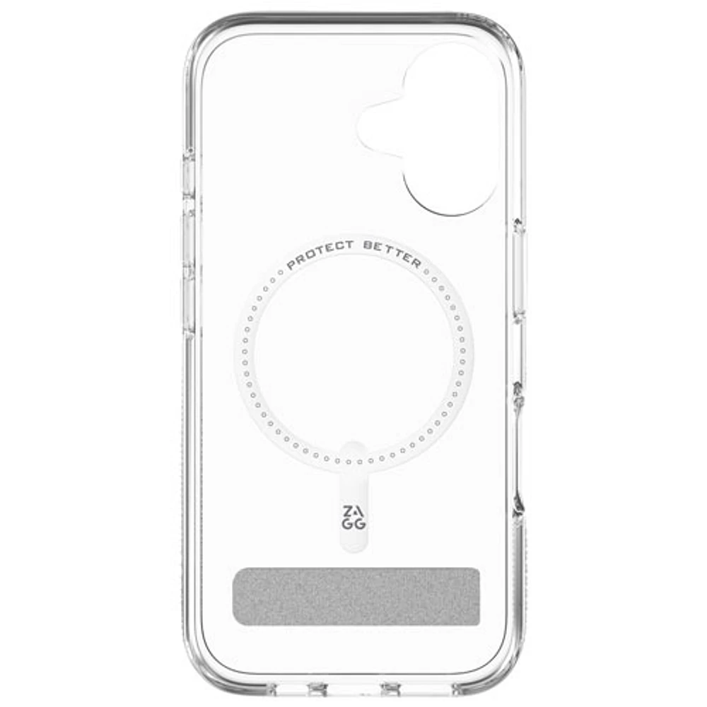 ZAGG Crystal Palace Snap Fitted Hard Shell Case with MagSafe for iPhone 16 - Clear