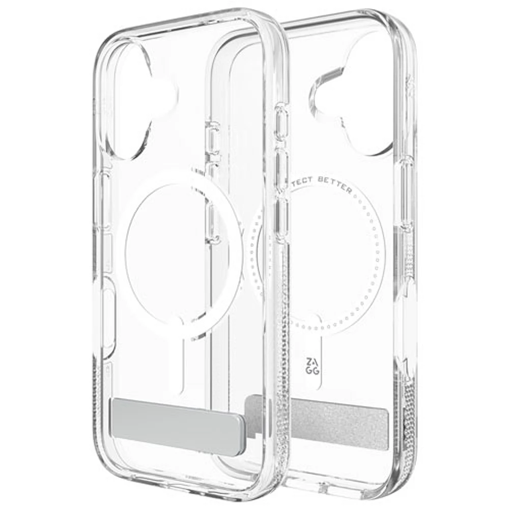 ZAGG Crystal Palace Snap Fitted Hard Shell Case with MagSafe for iPhone 16 - Clear