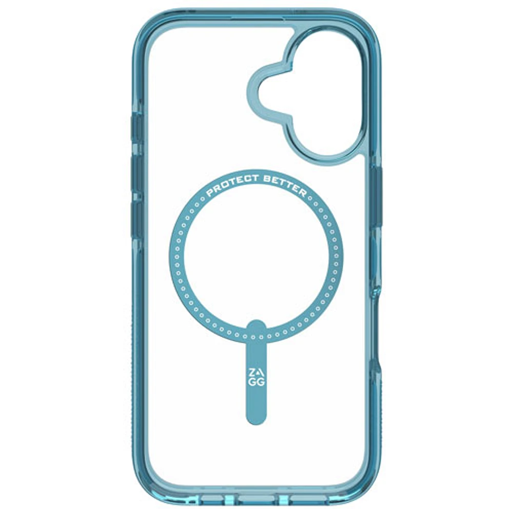 ZAGG Santa Cruz Snap Fitted Hard Shell Case with MagSafe for iPhone 16 - River Blue