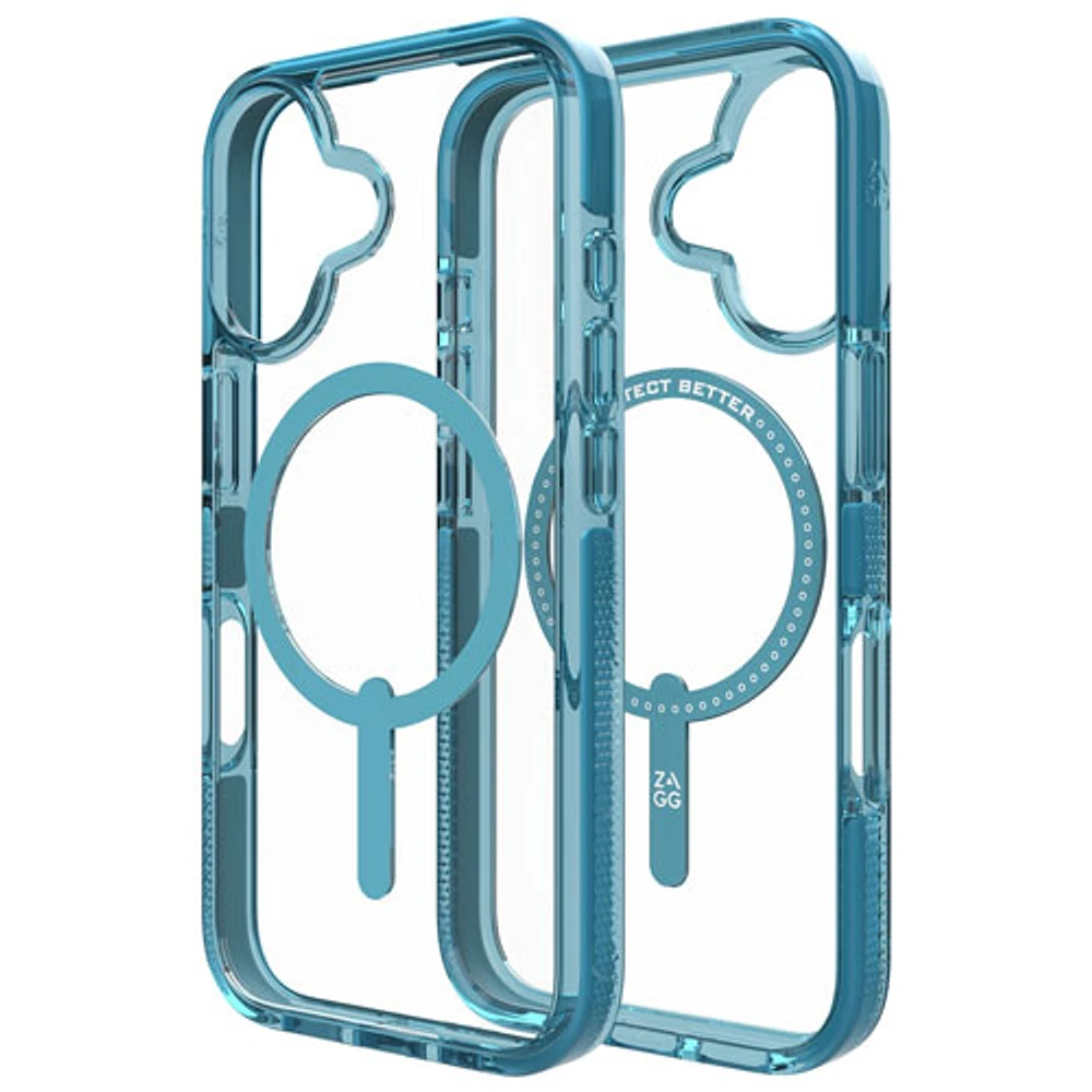 ZAGG Santa Cruz Snap Fitted Hard Shell Case with MagSafe for iPhone 16 - River Blue