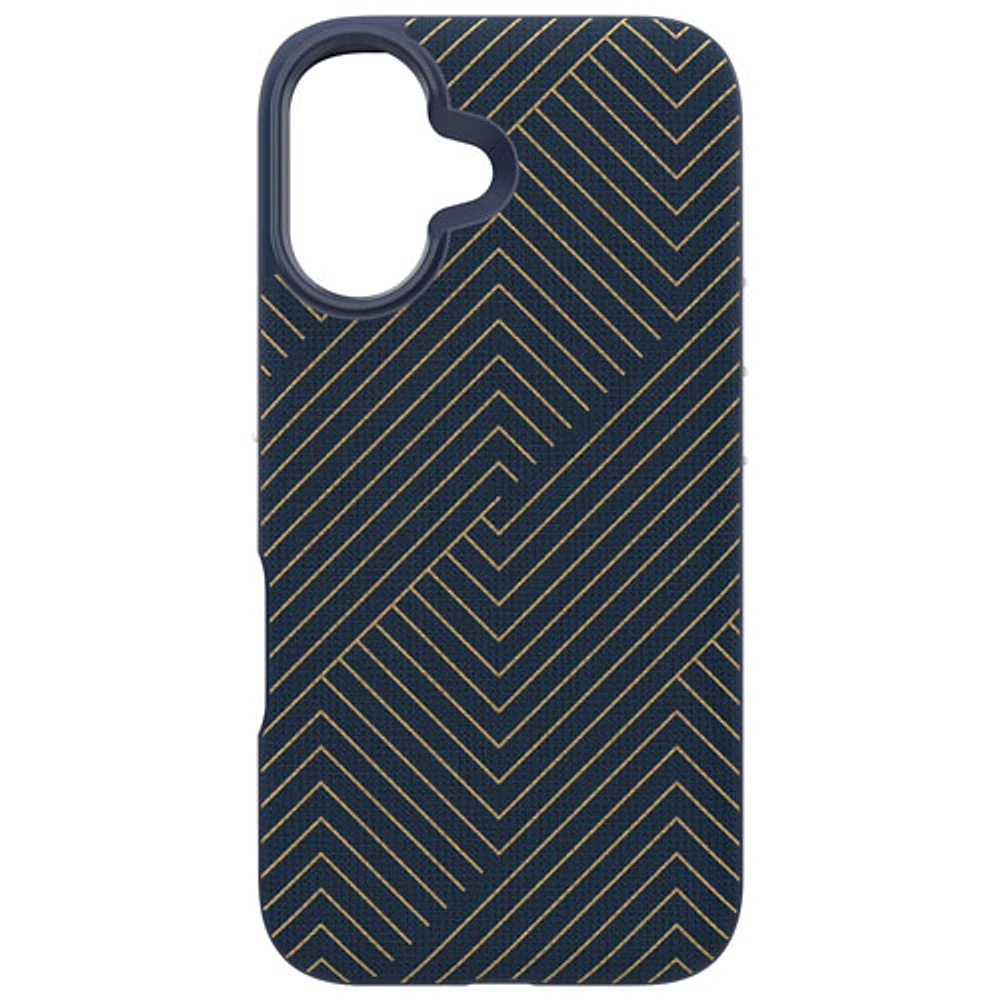 ZAGG London Snap Fitted Hard Shell Case with MagSafe for iPhone 16 - Navy Gold