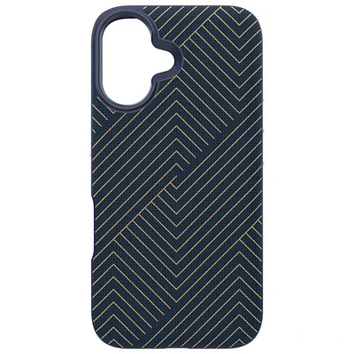 ZAGG London Snap Fitted Hard Shell Case with MagSafe for iPhone 16 - Navy Gold