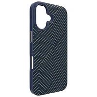 ZAGG London Snap Fitted Hard Shell Case with MagSafe for iPhone 16 - Navy Gold