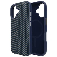 ZAGG London Snap Fitted Hard Shell Case with MagSafe for iPhone 16 - Navy Gold