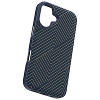 ZAGG London Snap Fitted Hard Shell Case with MagSafe for iPhone 16 - Navy Gold