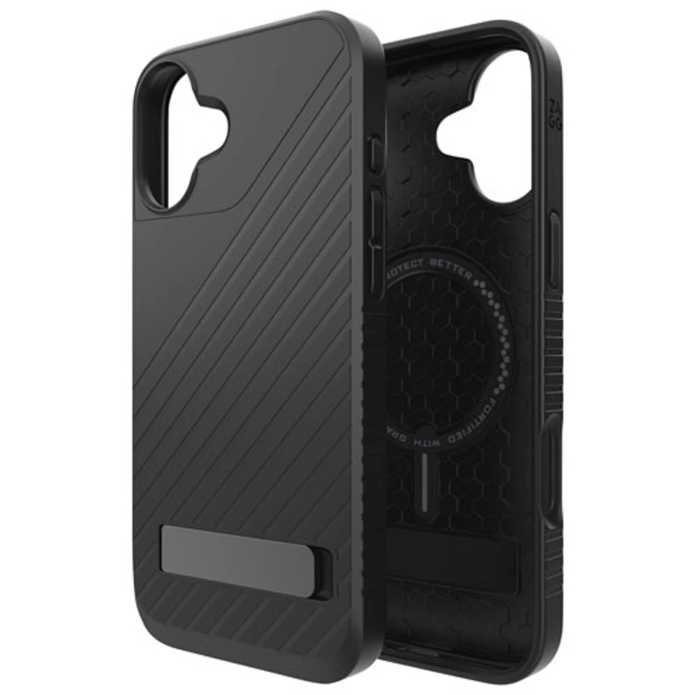 ZAGG Denali Snap with Kickstand Fitted Hard Shell Case for iPhone 16 Plus - Black