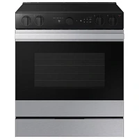 Open Box - Samsung BESPOKE 30" 6.3 Cu. Ft. 5-Element Slide-In Electric Range (NSE6DG8500SRAC)- Scratch & Dent