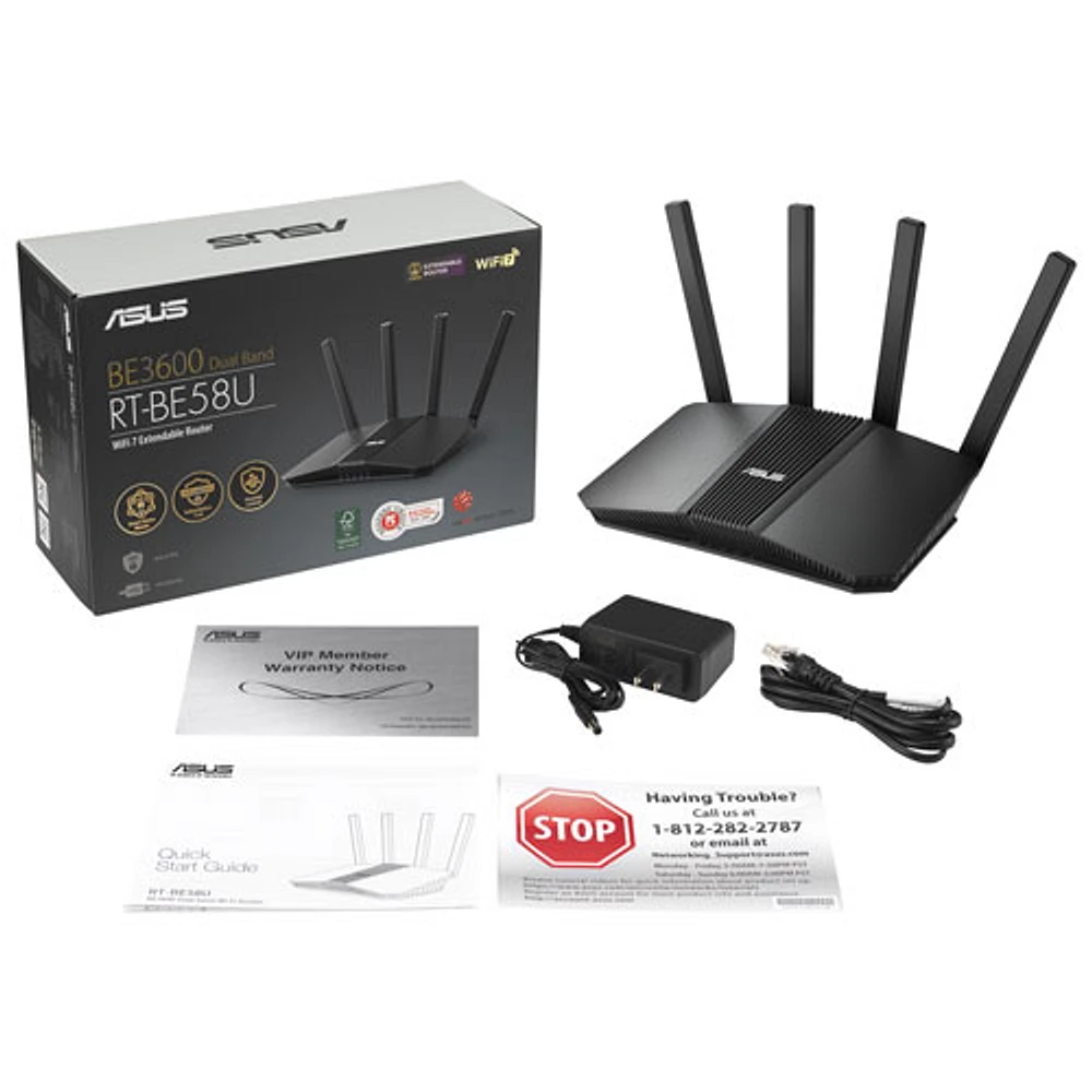 ASUS Wireless Dual-Band Wi-Fi 7 Router (RT-BE58U)