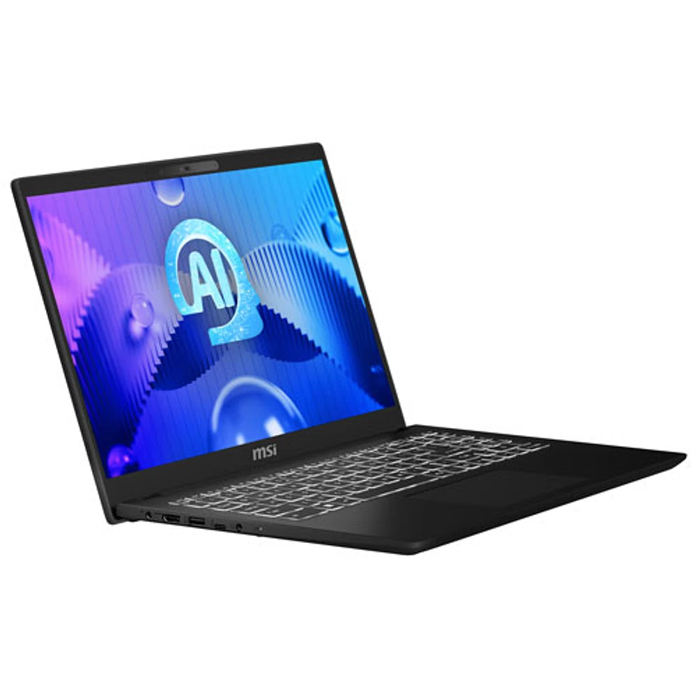 Portable d'entreprise de 15,6 po Modern 15 H de MSI - Noir classique (Core Ultra 5 - 125H d'Intel/RAM 16 Go/SSD 512 Go/Windows 11)