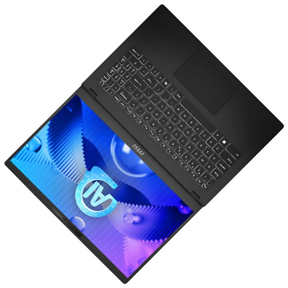 Portable d'entreprise de 15,6 po Modern 15 H de MSI - Noir classique (Core Ultra 5 - 125H d'Intel/RAM 16 Go/SSD 512 Go/Windows 11)
