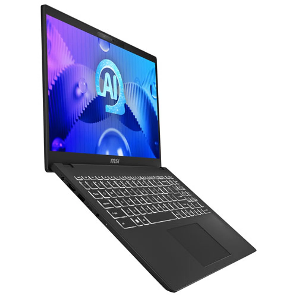 Portable d'entreprise de 15,6 po Modern 15 H de MSI - Noir classique (Core Ultra 5 - 125H d'Intel/RAM 16 Go/SSD 512 Go/Windows 11)