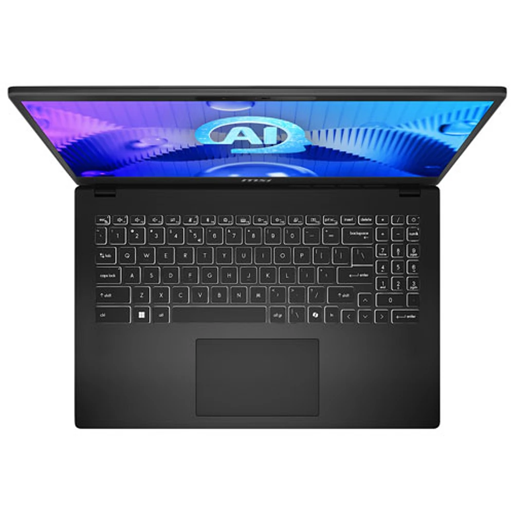Portable d'entreprise de 15,6 po Modern 15 H de MSI - Noir classique (Core Ultra 5 - 125H d'Intel/RAM 16 Go/SSD 512 Go/Windows 11)