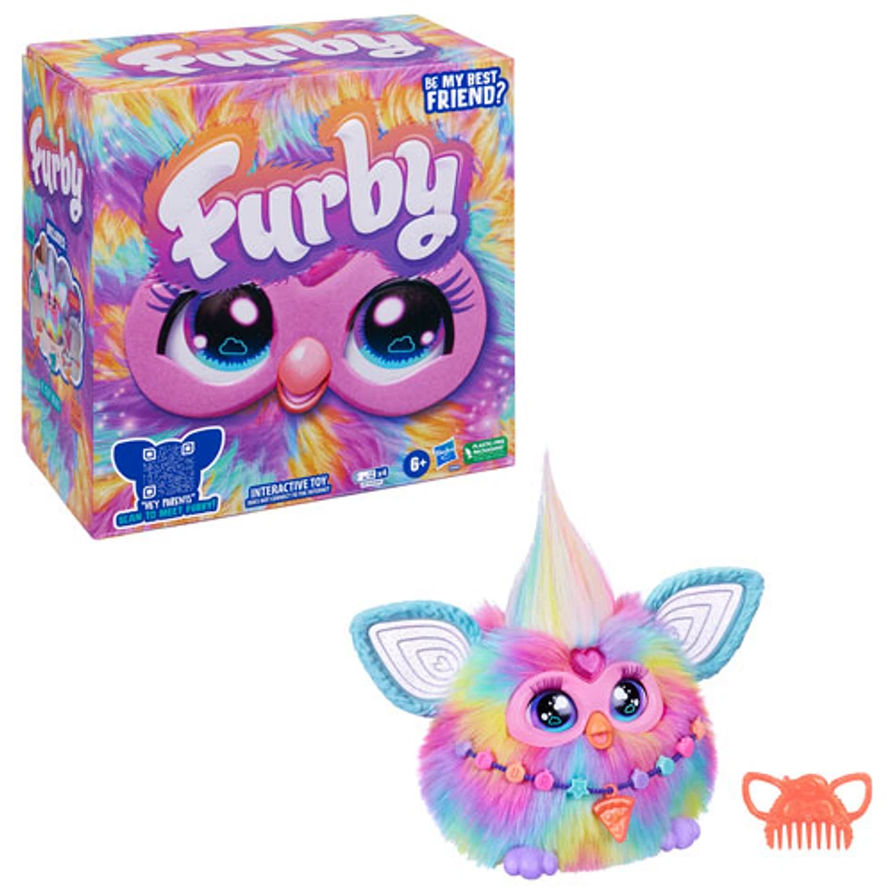 Jouet en peluche interactif Furby Friend de Hasbro - Tie-Dye