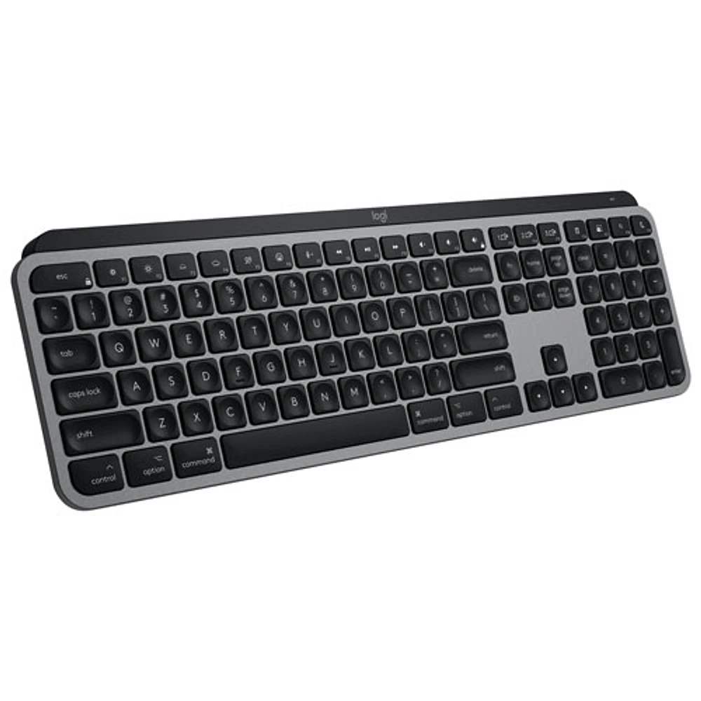 Clavier pleine grandeur Bluetooth MX Keys S de Logitech pour iPad/Mac - Gris cosmique - Anglais