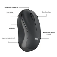 Souris optique Bluetooth de 4000 ppp M240 Silent de Logitech - Graphite