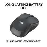 Logitech M240 Silent 4000 DPI Bluetooth Optical Mouse - Graphite