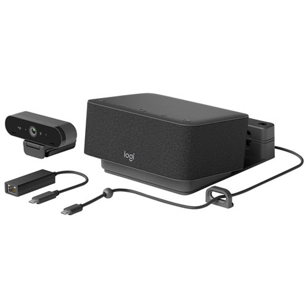 Ensemble Logi Dock Focus Room de Logitech avec support de fixation (991-000458)