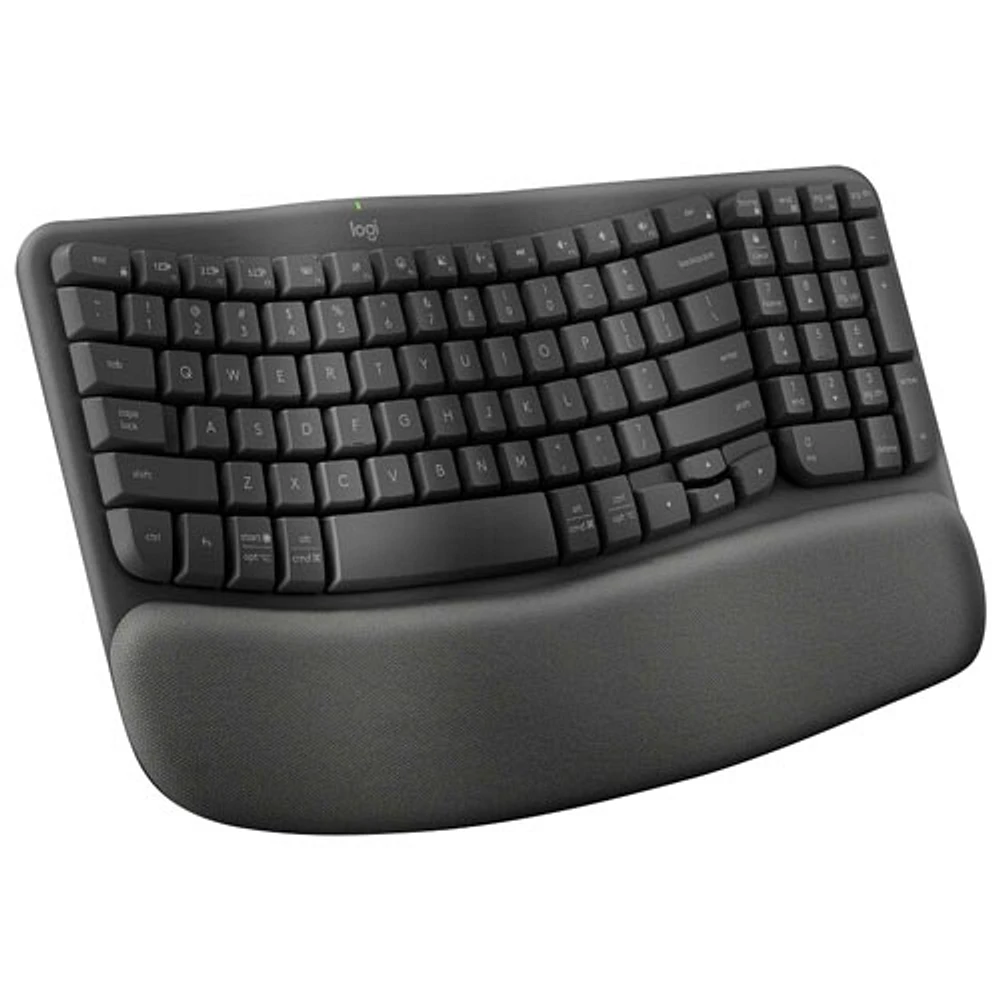 Logitech ERGO Wave Keys Bluetooth Full Size Keyboard - Graphite - English