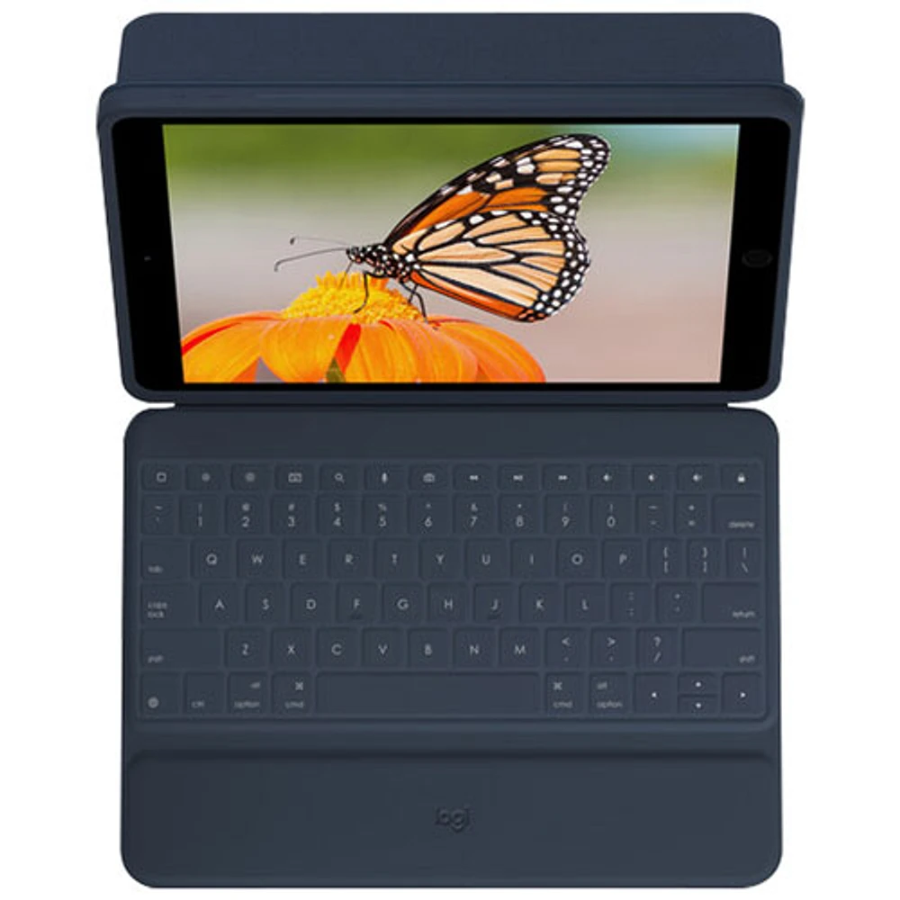 Logitech Rugged Combo 3 Keyboard Case for iPad (9th/8th/7th Gen) with Trackpad - Blue