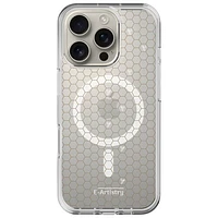 E-Artistry Signature Honeycomb Fitted Hard Shell Case w/ MagSafe for iPhone 16 Pro - Clear- Gold/White