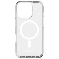 E-Artistry Signature Bee Spiral Fitted Hard Shell Case w/ MagSafe for iPhone 16 Pro - Clear- White