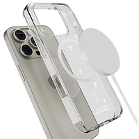 E-Artistry Signature Bee Spiral Fitted Hard Shell Case w/ MagSafe for iPhone 16 Pro - Clear- White