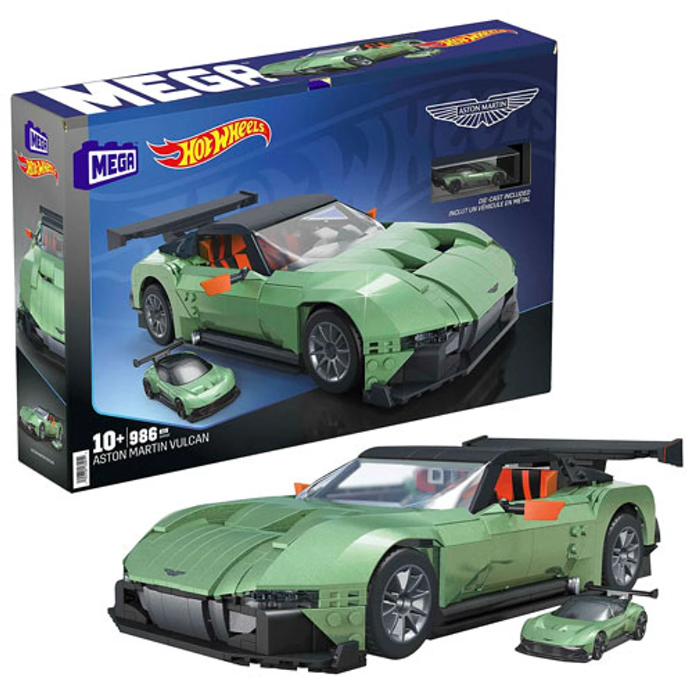 Mattel MEGA Hot Wheel: Aston Martin Vulcan Building Set - 986 Pieces