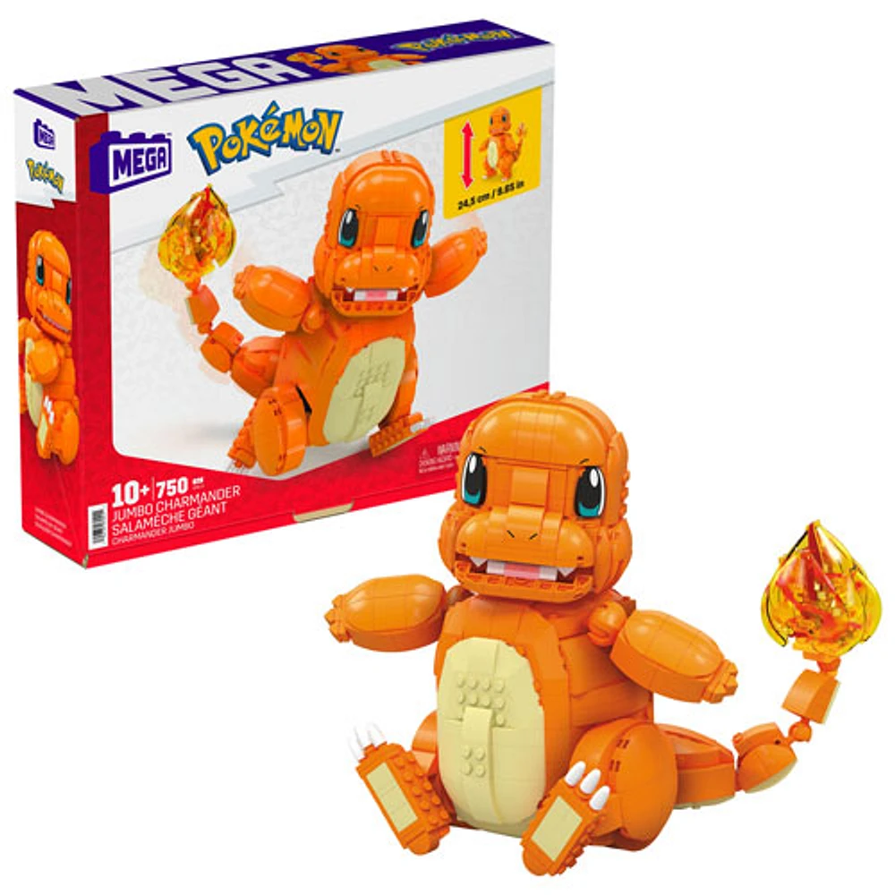 Mattel MEGA Pokemon: Jumbo Charmander Building Toy - 750 Pieces