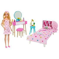 Mattel Barbie Doll and Bedroom Playset