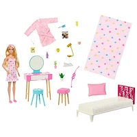 Mattel Barbie Doll and Bedroom Playset